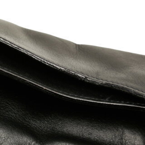 Prada triangle logo plate handbag black leather - Picture 7 of 11